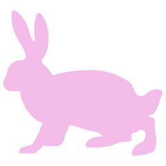 Easter Bunny Flat Illustration