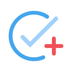 Fototapeta premium Vector Of Task Complete and Add New Icon For UI_Flat Icon 