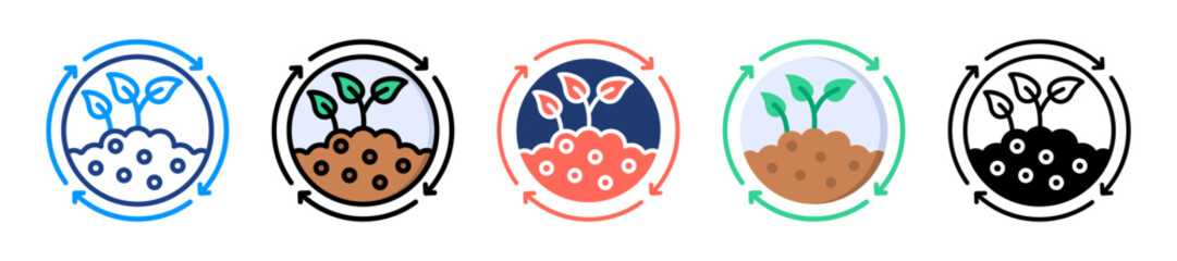 Sustainable Agriculture Icon Sheet Multiple Style Collection 