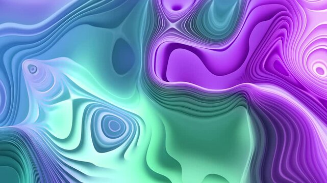 Layered abstract topography background animation, Abstract layered paper-cut landscape in gradients animated