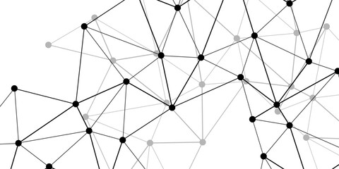Vector intricate abstract of interconnected nodes and lines, complex networks and data pathways. A visual representation of connectivity and digital intricacy. © Sanatçi
