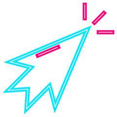 Neon Cursor Clicking