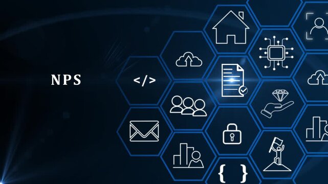 Net Promoter Score (NPS) measuring customer satisfaction and loyalty concept.Tool for measure customer loyalty and improvement products or services. Businessman working NPS .4k motion video