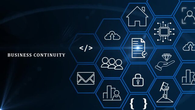 Business continuity concept. Planning and implementing strategies to ensure the business continue in the event of a disruption. Maintain operations, reputation and minimizing financial losses.4k
