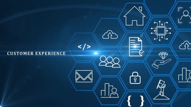 Customer experience management concept. Analyze behavior, customer journey to create and improve experiences and customer satisfaction. Drive brand loyalty, repeat business and increase revenue.4k