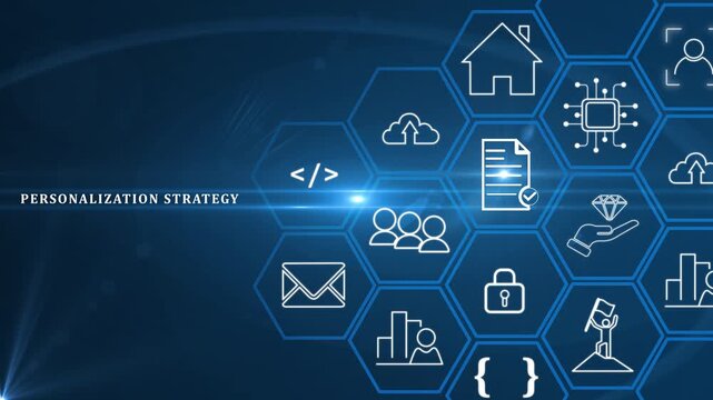 Personalization strategy, marketing concept. Increase engagement, drive sales. Collecting data, analyzing, creating experiences for each customer..4k