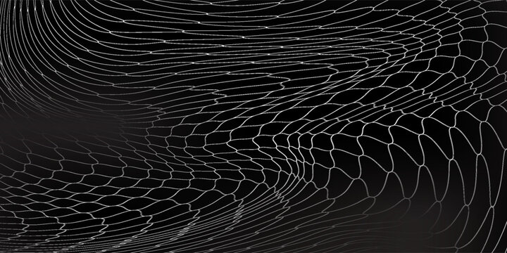 Curved net pattern. Seamless design for sportswear or equipment like soccer goals, volleyball nets, basketball hoops, hockey nets, and athletic gear. Vector net dynamic eps 10