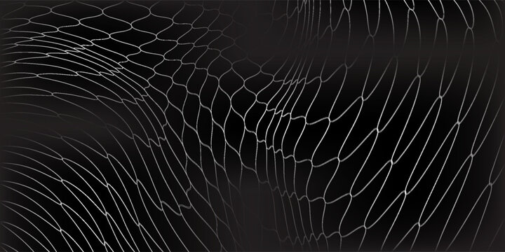 Curved net pattern. Seamless design for sportswear or equipment like soccer goals, volleyball nets, basketball hoops, hockey nets, and athletic gear. Vector net dynamic eps 10