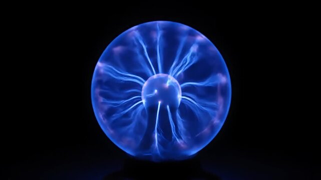 Plasma Lamp Electricity Blue Light Display.