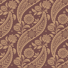 Luxury Floral abstract seamless pattern floral background vintage style.