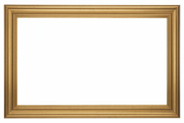 Gold rectangular frame with molding empty frame