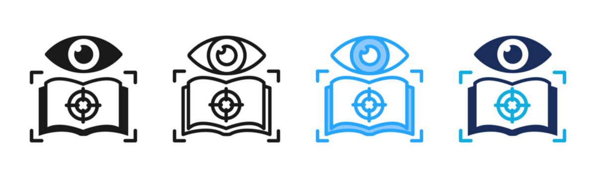 Focus Learning icon set multiple style collection