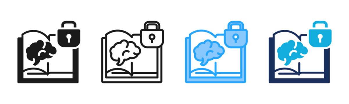 Knowledge Retention icon set multiple style collection
