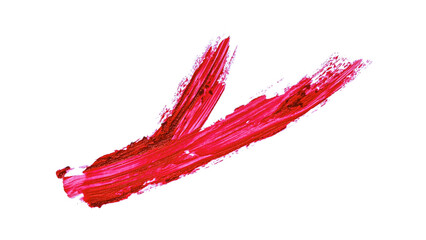  Smudged lipstick isolated on white background. High quality photo