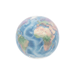 Handmade Felted Wool Earth Globe with Continents