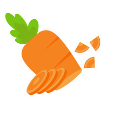 Sliced Carrot Illustration