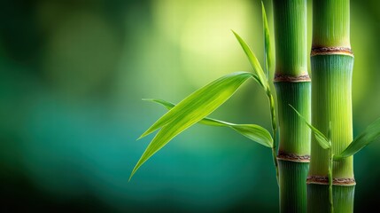 A beautiful display of fresh, green bamboo plants in a natural outdoor setting.