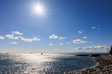 羽豆岬から南方角の眺望　愛知県南知多町