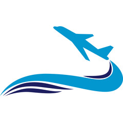 Fototapeta premium Travel Plane Logo