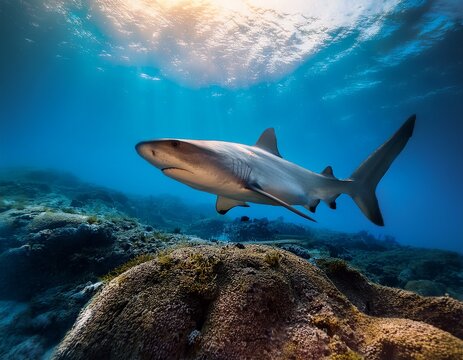 fish outdoors animal shark