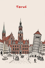 Toru Poland Pen Line Art