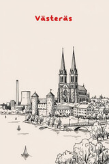 Ster Sweden Pen Line Art