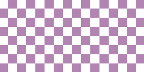 Purple white checkered colors. Two color checkerboard. Purple and white colors of checkerboard. Chessboard, checkerboard texture. Squares pattern background. texture.