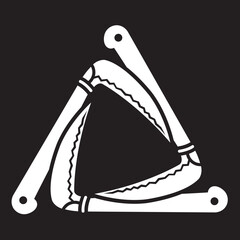 日本の伝統的な器物紋の家紋「鎌紋」のイラストベクターデータです