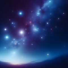 Fototapeta premium Ethereal Spiral Nebula Over an Otherworldly Horizon Softly Glowing Across the Cosmic Sky