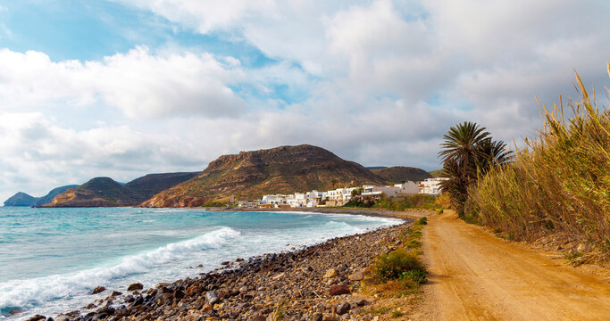 Andalusia coast, tour tourism in Spain. Las Negras beach