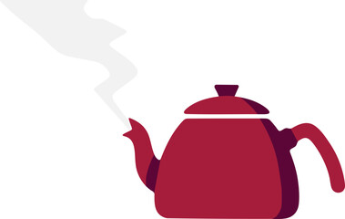 Obraz premium Steaming Teapot Illustration