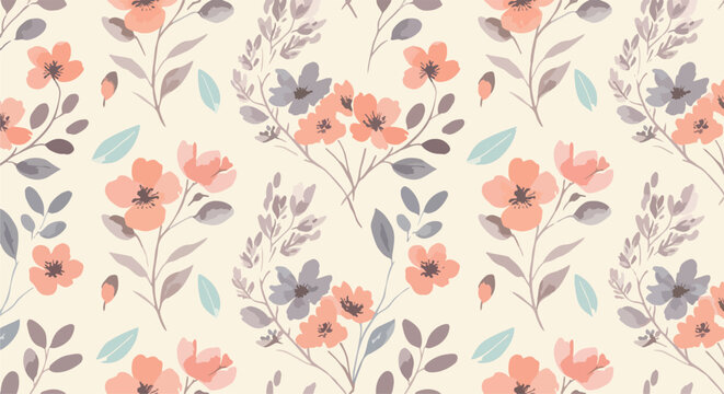 Gentle floral motif with a soothing and balanced visual composition
