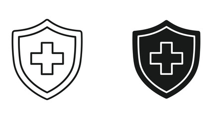 Fototapeta premium Health Shield Security Emblem Protection Healthcare