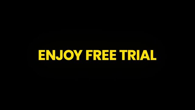 Enjoy Free Trial Cinematic Text Morphing Animation 4K Free Trial Promotion Video for Software Apps and Online Services
