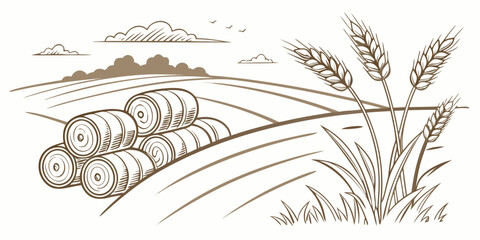 A delicate illustration of a ladybug resting on a leaf surrounded by flowers and grass Vector © Md Kazi Rahman