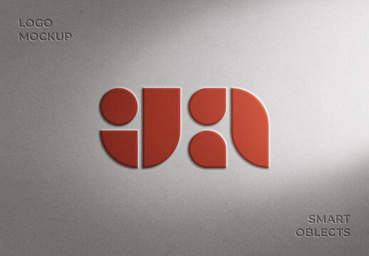 Paper Emboss Logo Mockup