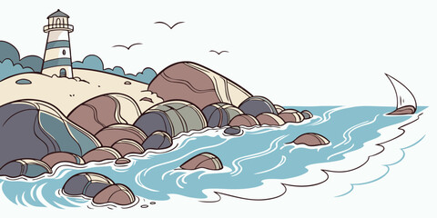 A group of polar bears swimming and playing in icy arctic waters. Vector © ADOBE