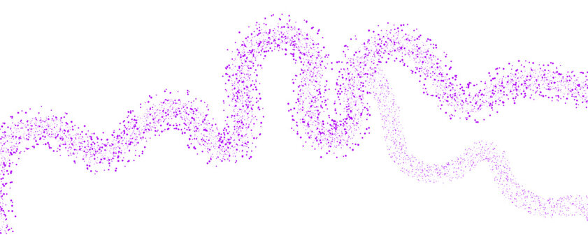 Magenta Wave Scatter Plot Visualization with white background.