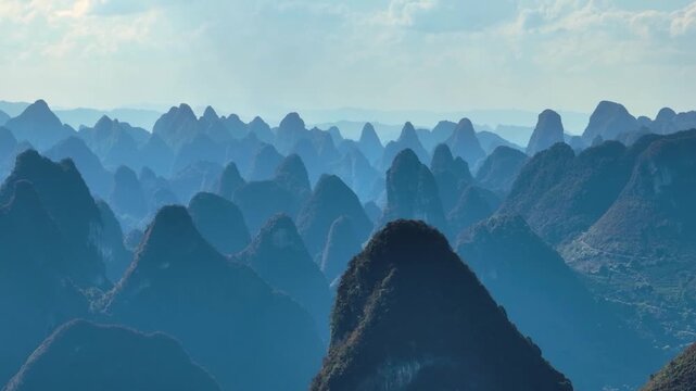 Guilin Yangshuo Karst Mountains Scenic Landscape China