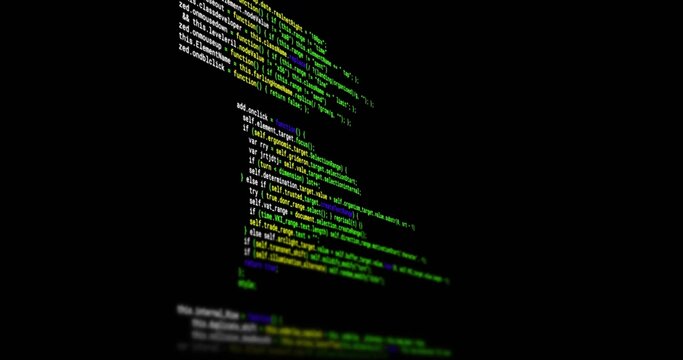 Displaying vertical column of syntax-highlighted code on black terminal, showing colored mono font