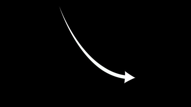 Business growth arrow and graph animation on black background,with 4k video animation.