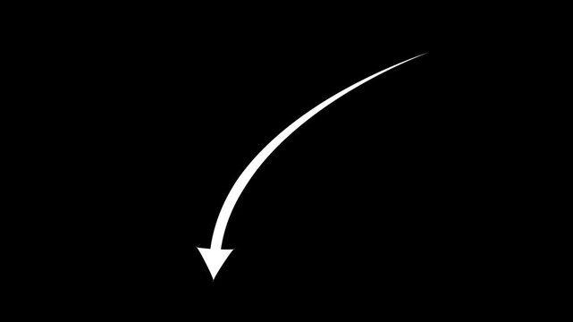 Business growth arrow and graph animation on black background,with 4k video animation.