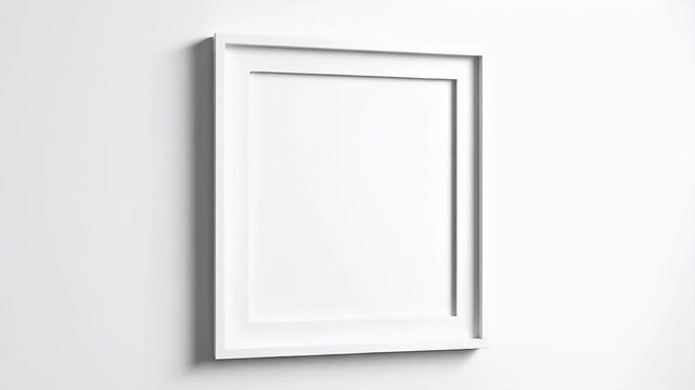 White Picture Frame Hanging on Wall.