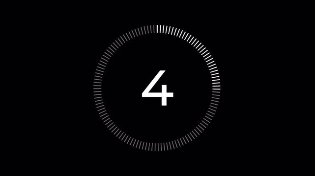 15 second countdown animation on transparent background, fifteen minute countdown timer in 15 seconds  , 0 to 15 sec countdown video with alpha channel in 4k.