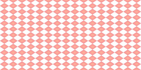Seamless pattern featuring a delicate floral motif within a soft pink diamond grid, perfect for elegant backgrounds, textile design, or sophisticated packaging themes. © Mr. Han Han