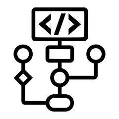 Fototapeta premium software development Line Icon