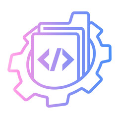 software development Line Gradient Icon