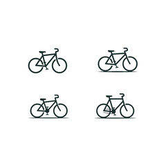 Fototapeta premium Simple Bike Icons Set vector illustration