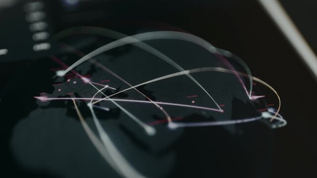 Visualization of global cyber threats on an interactive map