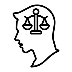 critical thinking Line Icon